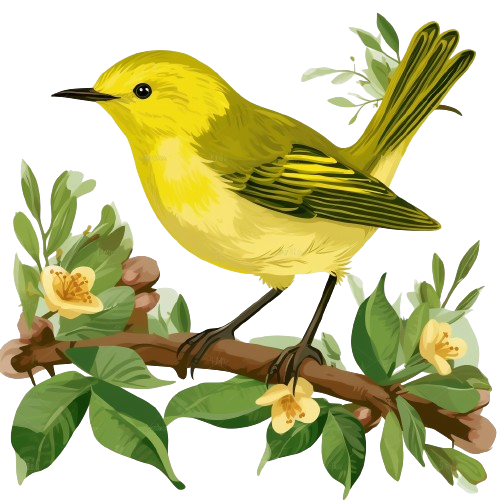 Warbler Bird Clipart, Tiny Birds, Bird illustration, Watercolor Imagen