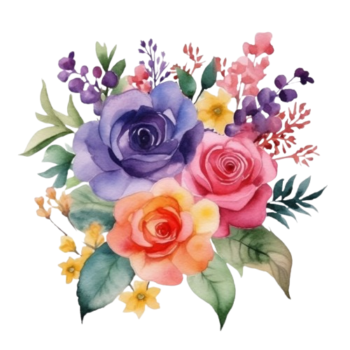 Roses Clipart, Digital Flowers Clipart, Watercolor illustration Art, Floral Clipart, Wedding Clipart